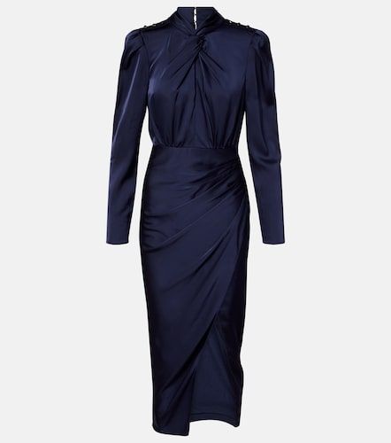 Draped satin midi dress - Self-Portrait - Modalova