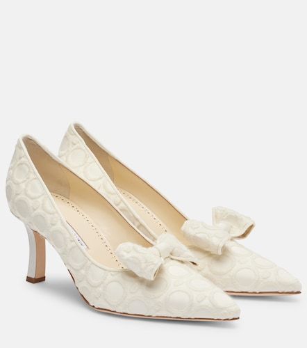 Epirotes 70 embroidered satin pumps - Manolo Blahnik - Modalova
