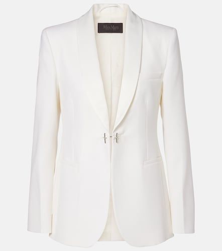 Blazer de gabardina de lana virgen con satén - Max Mara - Modalova