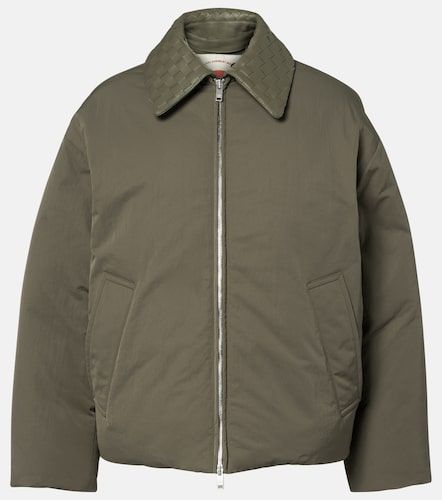 Intrecciato leather-trimmed down jacket - Bottega Veneta - Modalova