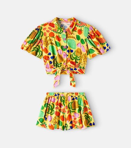 Fábula Set de top y shorts de algodón estampado - Fabula - Modalova