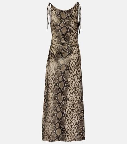 Dayla snake-print satin midi dress - Acne Studios - Modalova