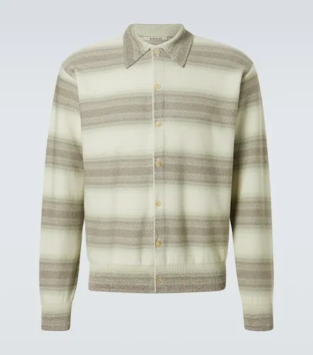 Striped cotton and silk cardigan - Auralee - Modalova