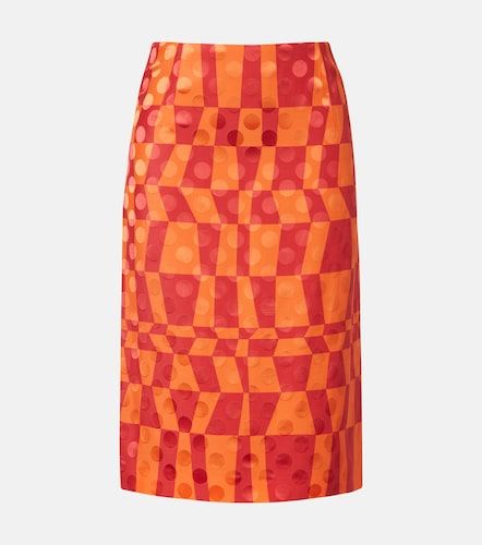 Midirock aus Satin-Jacquard - Dries Van Noten - Modalova