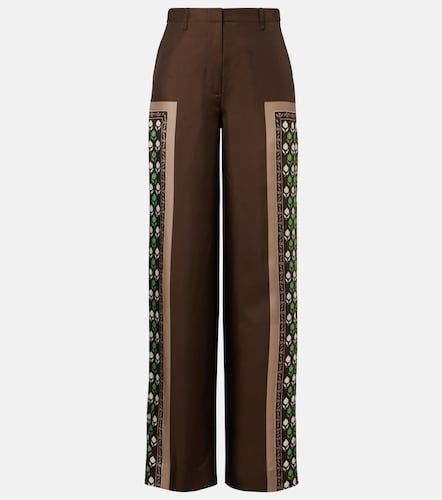 Weite Hose aus Seiden-Twill - Tory Burch - Modalova