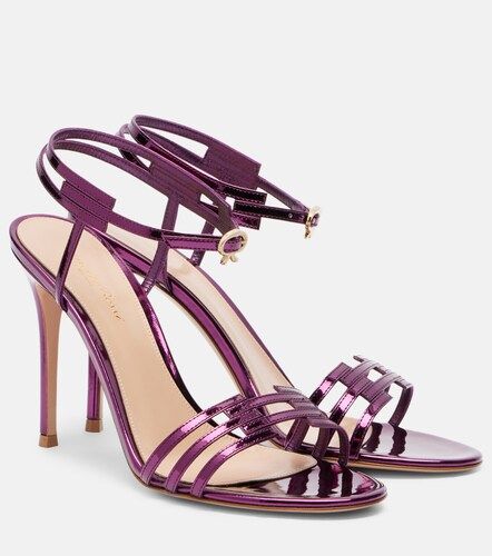 Sandali in pelle metallizzata - Gianvito Rossi - Modalova
