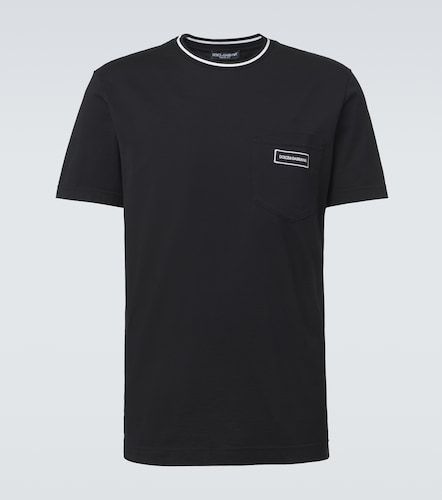 Camiseta de jersey de algodón con logo - Dolce&Gabbana - Modalova