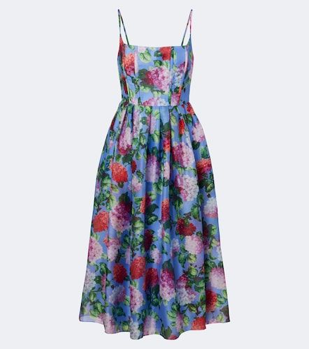 Vestido de cóctel de crepé de seda floral - Carolina Herrera - Modalova