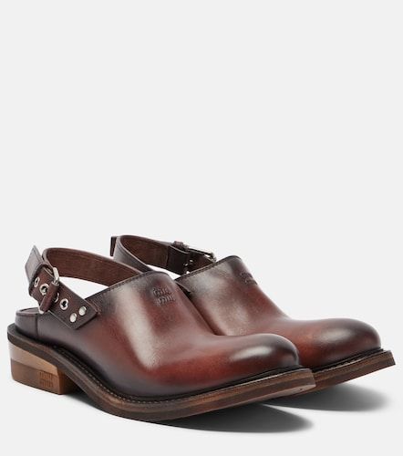 Miu Miu Foule leather clogs - Miu Miu - Modalova