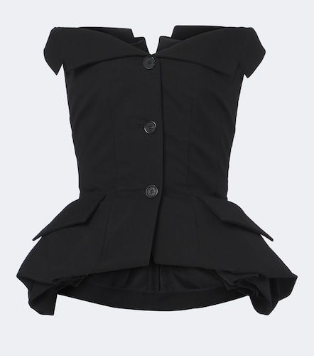 Top bustier de algodón con peplum - Magda Butrym - Modalova