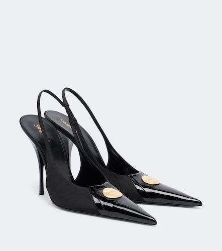 Slingback-Pumps Louis aus Satin - Saint Laurent - Modalova