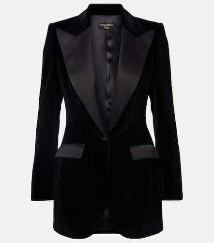 Cotton-blend velvet tuxedo jacket - Dolce&Gabbana - Modalova