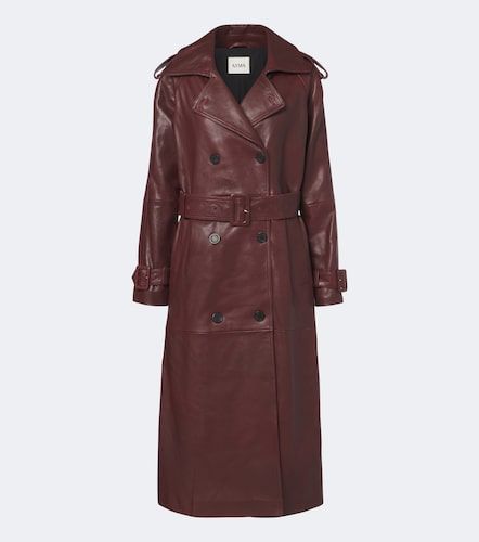 Noorah belted double-breasted leather coat - Arma - Modalova