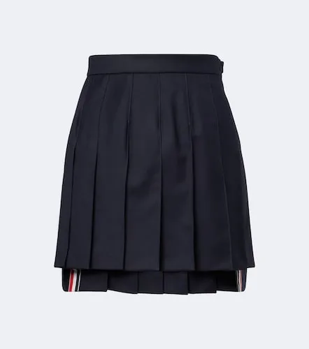 Thom Browne Pleated wool miniskirt - Thom Browne - Modalova