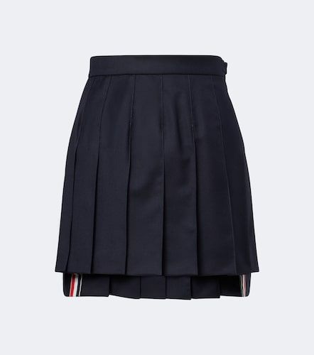Thom Browne Pleated wool miniskirt - Thom Browne - Modalova