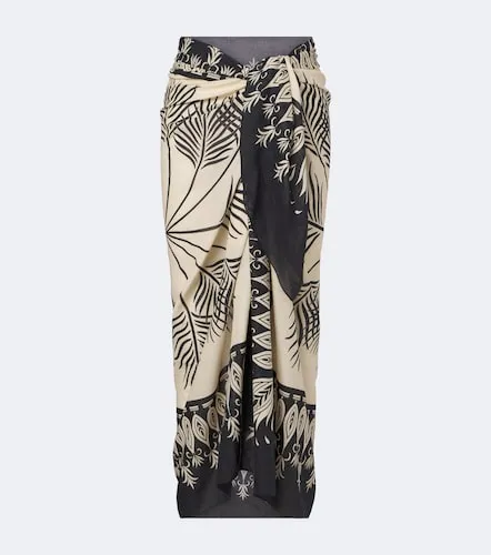 Printed cotton beach cover-up - Johanna Ortiz - Modalova