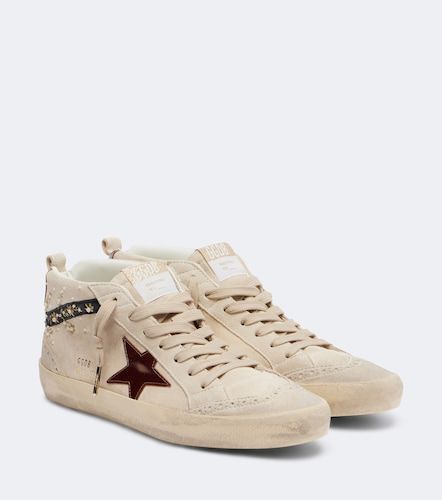 Mid Star embellished suede high-top sneakers - Golden Goose - Modalova