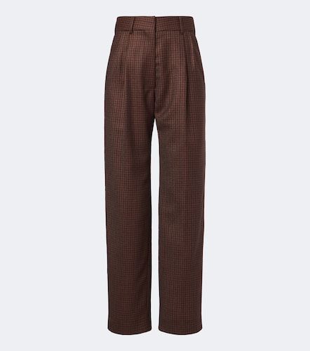Fox checked virgin wool straight pants - Blaze Milano - Modalova