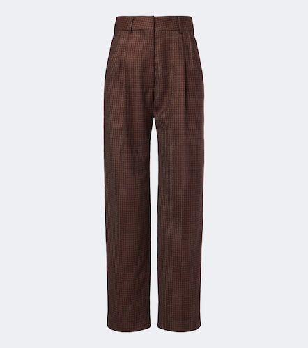 Fox checked virgin wool straight pants - Blaze Milano - Modalova
