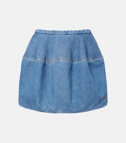 Minifalda de denim con Double L - Loewe - Modalova