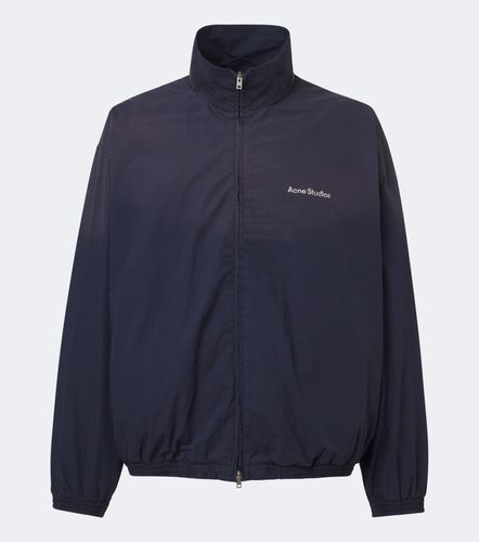 Chaqueta de popelín de algodón con logo - Acne Studios - Modalova