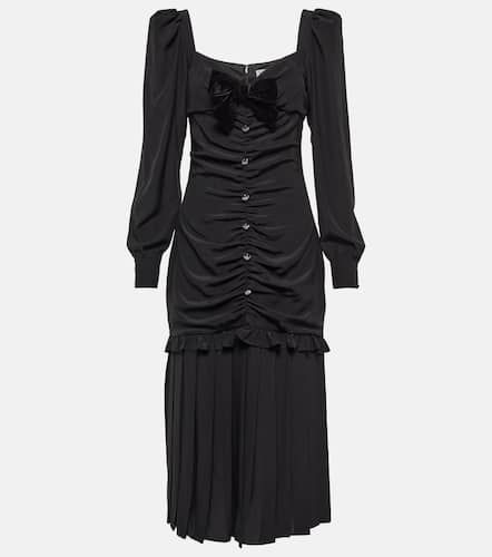 Ruched silk midi dress - Alessandra Rich - Modalova