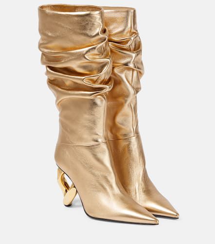 Chain leather knee-high boots - JW Anderson - Modalova