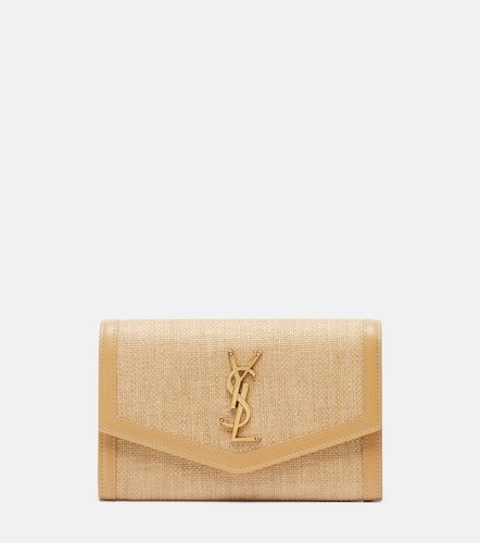 Cartera con cadena Uptown de rafia - Saint Laurent - Modalova