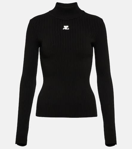 CourrÃ¨ges Logo ribbed-knit turtleneck sweater - Courreges - Modalova