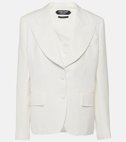 Blazer de seda de botonadura simple - Tom Ford - Modalova