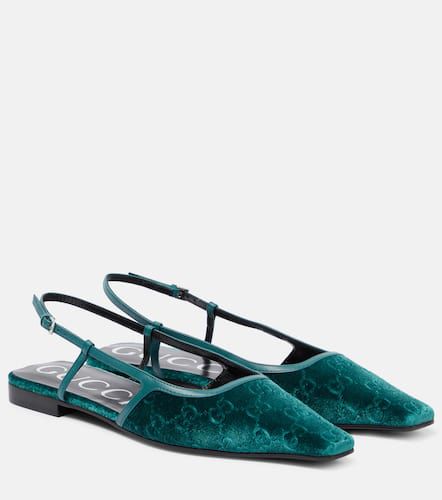 GG velvet slingback ballet flats - Gucci - Modalova