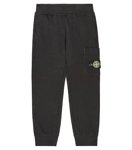 Compass cotton fleece sweatpants - Stone Island Junior - Modalova