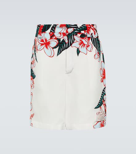 Floral silk tailored shorts - Valentino - Modalova