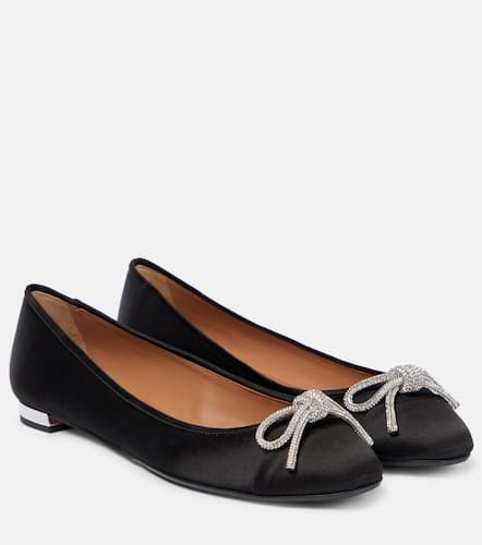 Parisina embellished satin ballet flats - Aquazzura - Modalova