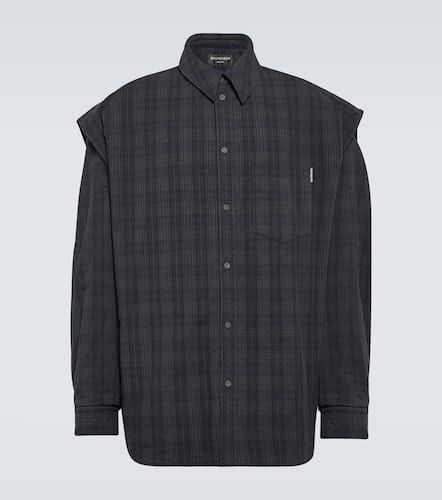 Checked cotton flannel shirt - Balenciaga - Modalova