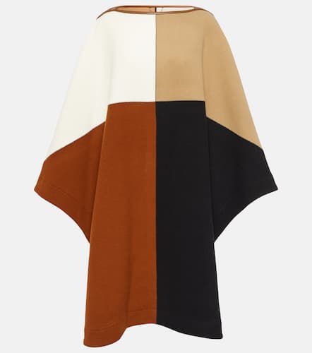 ChloÃ© Colorblocked wool-blend cape - Chloe - Modalova