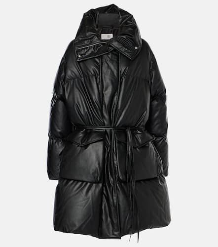 Faux leather puffer coat - MM6 Maison Margiela - Modalova