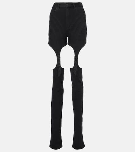 High-rise cutout skinny jeans - Mugler - Modalova