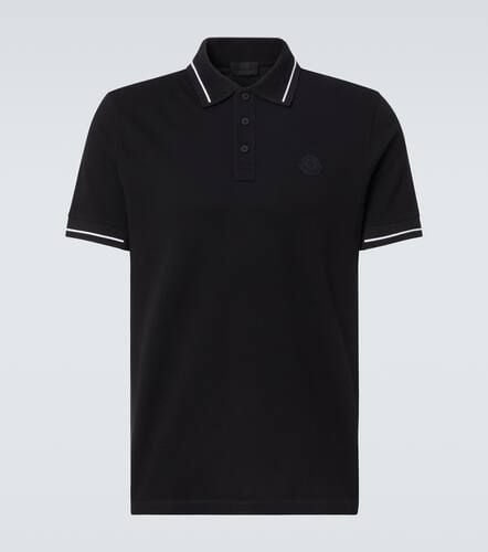 Logo cotton piquÃ© polo shirt - Moncler - Modalova