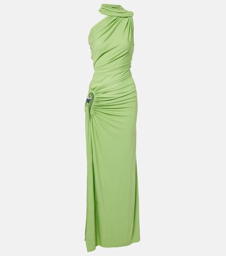 Vestido largo drapeado adornado - Christopher Esber - Modalova