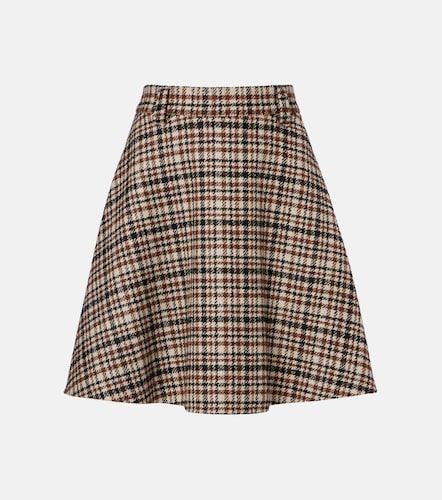 Houndstooth wool and alpaca-blend miniskirt - Brunello Cucinelli - Modalova