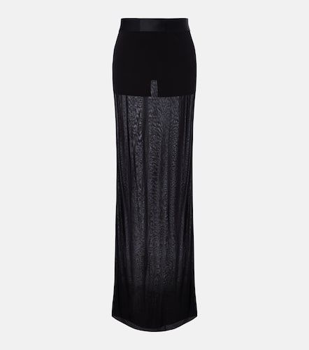 Gucci Semi-sheer crepe maxi skirt - Gucci - Modalova