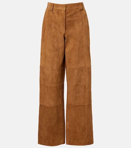 Pantaloni in suede a gamba larga - Tory Burch - Modalova