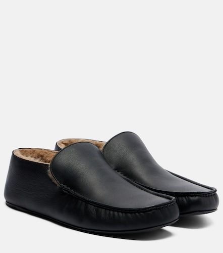 Leo shearling-lined leather loafers - The Row - Modalova