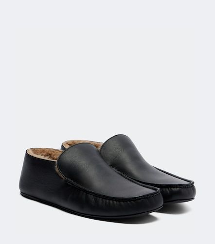 Mocassini Leo in pelle con shearling - The Row - Modalova