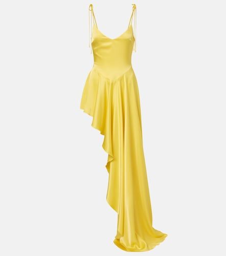 Asymmetric draped satin minidress - David Koma - Modalova