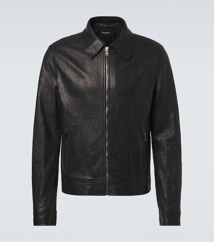 Leather blouson jacket - Dolce&Gabbana - Modalova