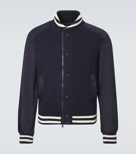 Ribbed-knit technical varsity jacket - Moncler - Modalova