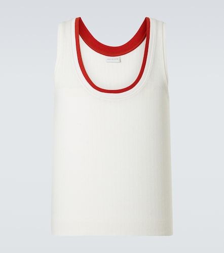 Tank top de pointelle de algodón - Dries Van Noten - Modalova