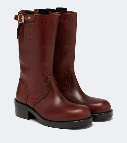 Biker Boots aus Leder - Dries Van Noten - Modalova